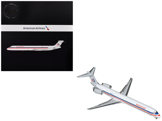 McDonnell Douglas MD-90 Commercial Aircraft "American Airlines" (N904RA) White with Red and Blue Stripes "Gemini 200" Series 1/200 Diecast Model Airplane