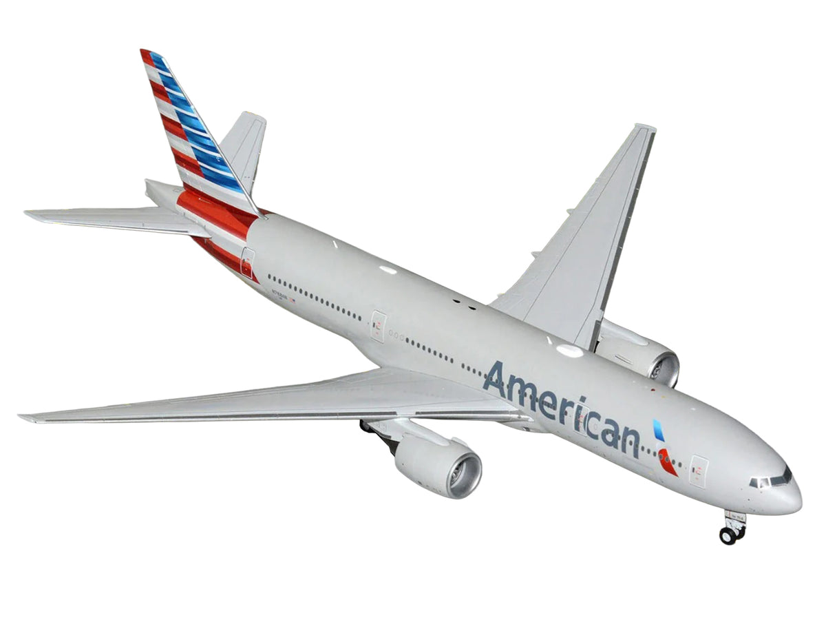 Boeing 777-200ER Commercial Aircraft "American Airlines" (N788AN) Silver with Striped Tail "Gemini 200" 1/200 Diecast Model Airplane