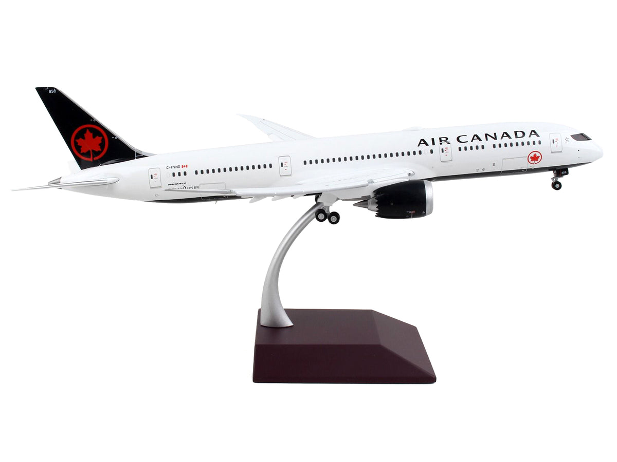 Boeing 787-9 Commercial Aircraft with Flaps Down "Air Canada" White with Black Tail "Gemini 200" Series 1/200 Diecast Model Airplane