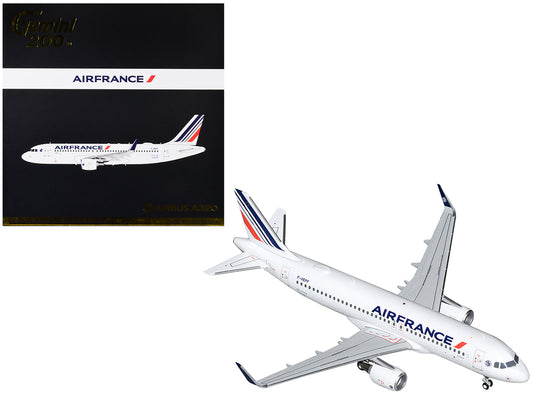Airbus A320 Commercial Aircraft "Air France" White with Tail Stripes "Gemini 200" Series 1/200 Diecast Model Airplane
