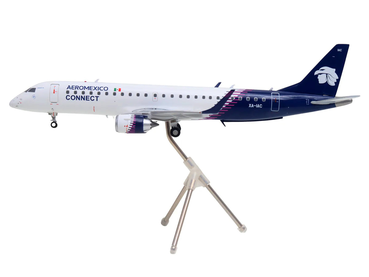 Embraer ERJ-190 Commercial Aircraft "Aeromexico Connect" (XA-IAC) White with Blue Tail "Gemini 200" Series 1/200 Diecast Model Airplane