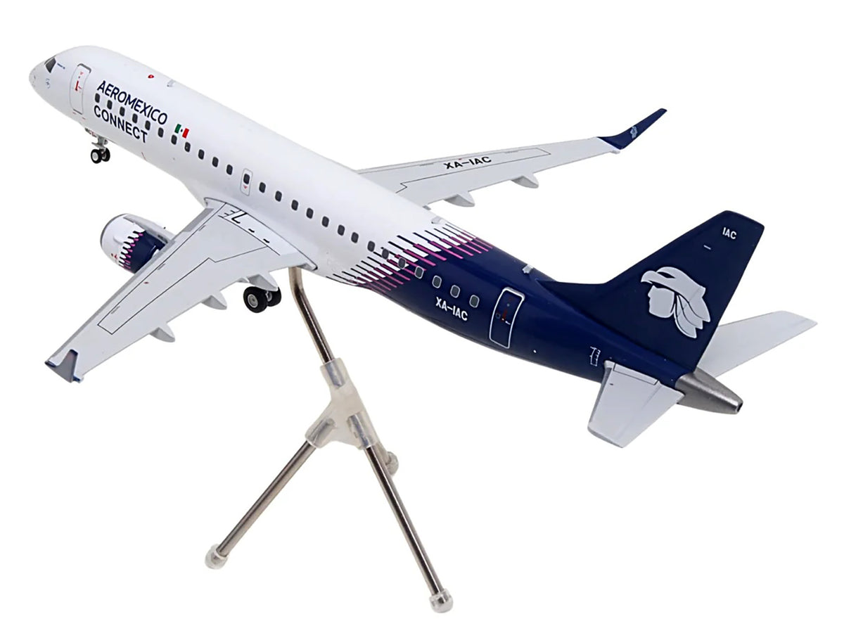 Embraer ERJ-190 Commercial Aircraft "Aeromexico Connect" (XA-IAC) White with Blue Tail "Gemini 200" Series 1/200 Diecast Model Airplane