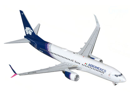 Boeing 737-800 Commercial Aircraft "AeroMexico" (N957AM) White with Dark Blue Tail "Gemini 200" Series 1/200 Diecast Model Airplane