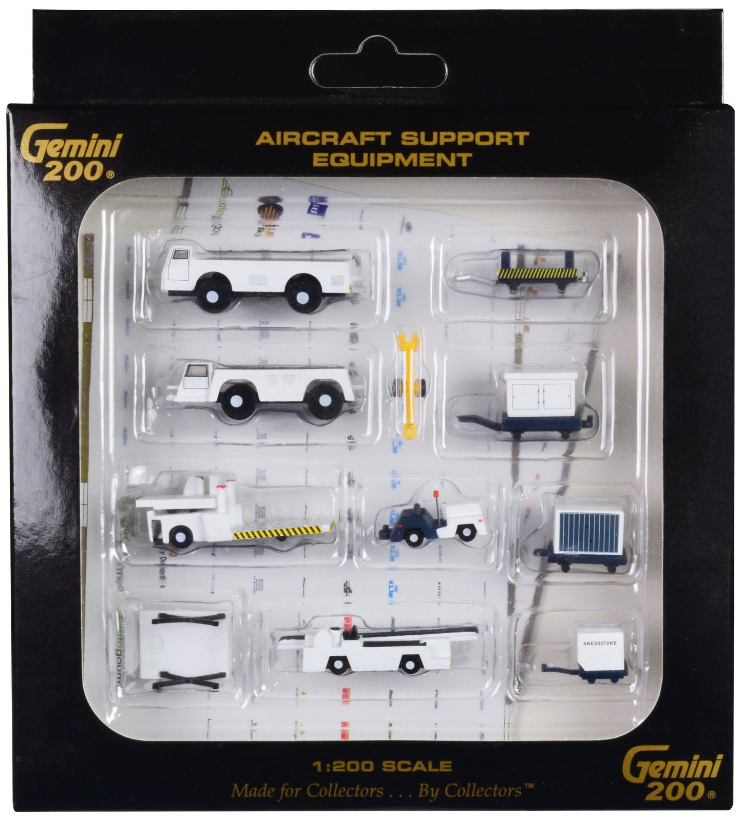 Airport Support Equipment Set of 10 pieces "Gemini 200" Series Diecast Models