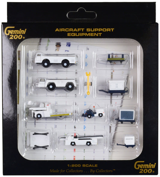 Airport Support Equipment Set of 10 pieces "Gemini 200" Series Diecast Models