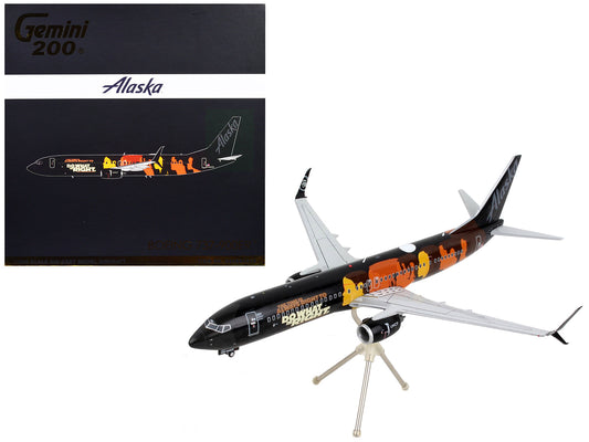 Boeing 737-900ER Commercial Aircraft "Alaska Airlines - Our Commitment" Black with Graphics "Gemini 200" Series 1/200 Diecast Model Airplane