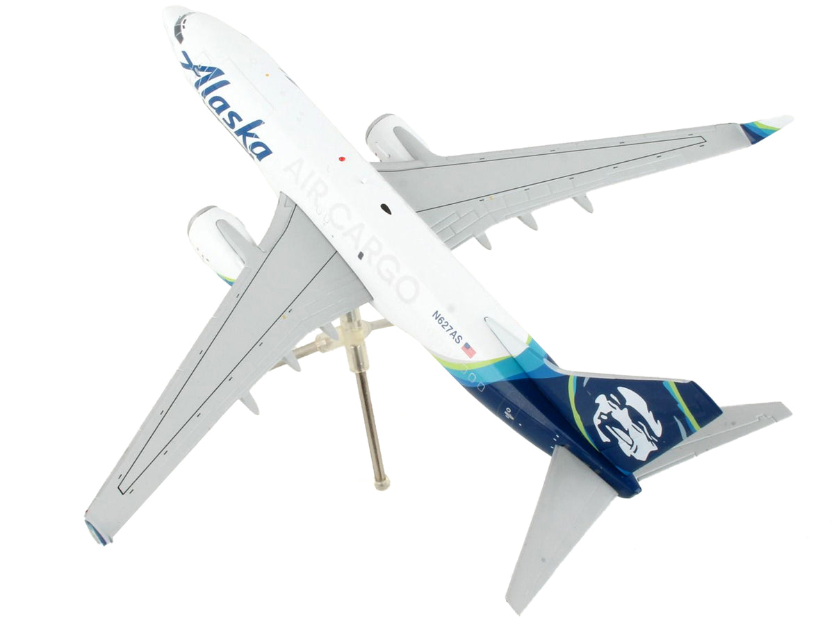 Boeing 737-700BDSF Commercial Aircraft "Alaska Air Cargo" White with Blue Tail "Gemini 200" Series 1/200 Diecast Model Airplane