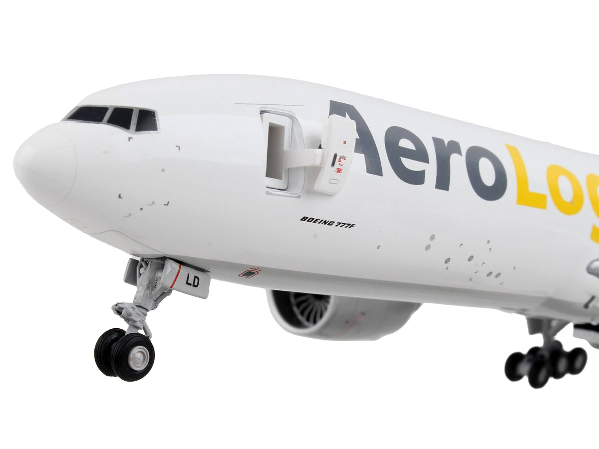 Boeing 777F Commercial Aircraft "AeroLogic" White "Gemini 200 - Interactive" Series 1/200 Diecast Model Airplane