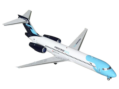 Boeing 717-200 Commercial Aircraft "Mexicana Click" (N907ME) White with Light Blue Nose and Dark Blue Tail "Gemini 200" Series 1/200 Diecast Model Airplane