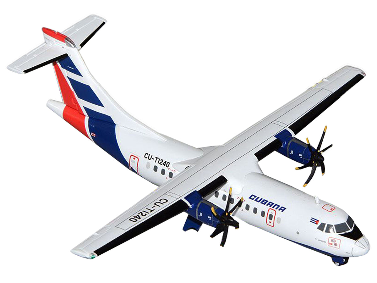 ATR 42-500 Commercial Aircraft "Cubana" (CU-T1240) White with Blue and Red Tail "Gemini 200" Series 1/200 Diecast Model Airplane