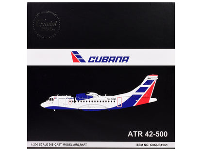 ATR 42-500 Commercial Aircraft "Cubana" (CU-T1240) White with Blue and Red Tail "Gemini 200" Series 1/200 Diecast Model Airplane