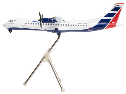 ATR 72-200 Commercial Aircraft "Cubana de Aviacion" (CU-T1548) White with Red and Blue Tail "Gemini 200" Series 1/200 Diecast Model Airplane
