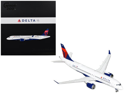 Airbus A220-300 Commercial Aircraft "Delta Air Lines" (N306DU) White with Red and Blue Tail "Gemini 200" Series 1/200 Diecast Model Airplane
