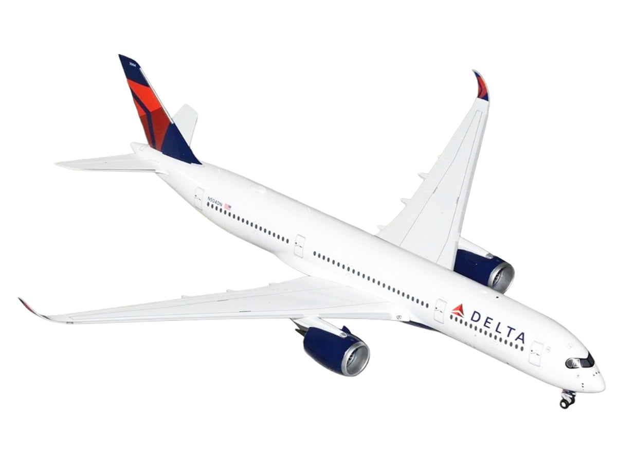 Airbus A350-900 Commercial Aircraft "Delta Air Lines" (N504DN) White with Red and Blue Tail "Gemini 200" Series 1/200 Diecast Model Airplane