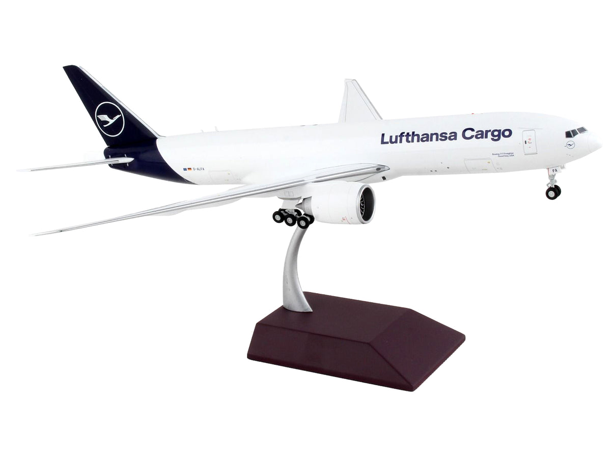 Boeing 777F Commercial Aircraft "Lufthansa Cargo" White with Blue Tail "Gemini 200" Series 1/200 Diecast Model Airplane
