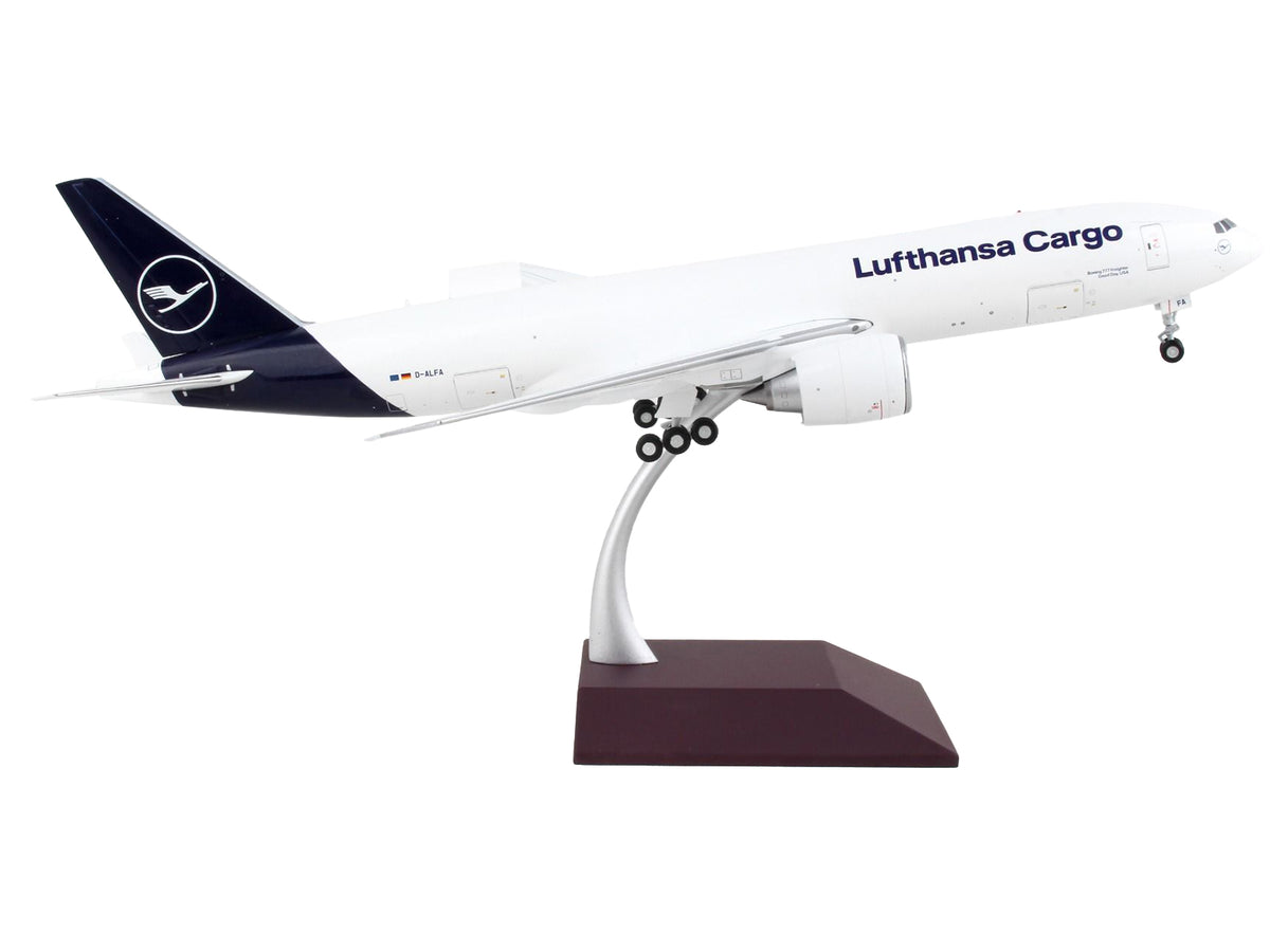 Boeing 777F Commercial Aircraft "Lufthansa Cargo" White with Blue Tail "Gemini 200 - Interactive" Series 1/200 Diecast Model Airplane