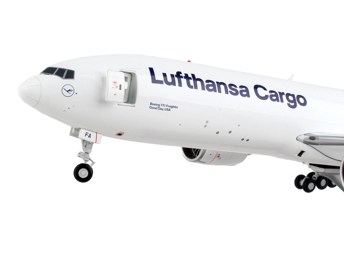 Boeing 777F Commercial Aircraft "Lufthansa Cargo" White with Blue Tail "Gemini 200 - Interactive" Series 1/200 Diecast Model Airplane