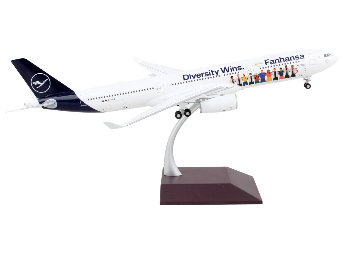 Airbus A330-300 Commercial Aircraft "Lufthansa - Diversity Wins" White with Blue Tail "Gemini 200" Series 1/200 Diecast Model Airplane