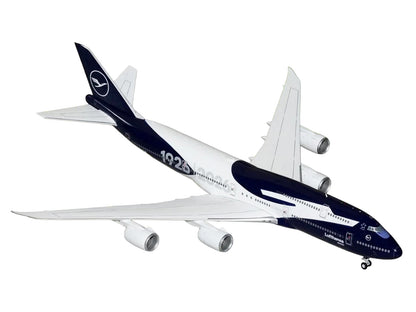 Boeing 747-8I Commercial Aircraft "Lufthansa 100 Years" (D-ABYN) Dark Blue and White "Gemini 200" Series 1/200 Diecast Model Airplane