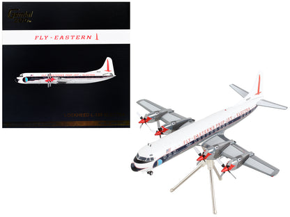 Lockheed L-188 Electra Commercial Aircraft "Eastern Air Lines" White with Blue Stripes "Gemini 200" Series 1/200 Diecast Model Airplane