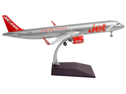 Airbus A321neo Commercial Aircraft "Jet2" (G-SUNO) Silver with Red Tail "Gemini 200" Series 1/200 Diecast Model Airplane