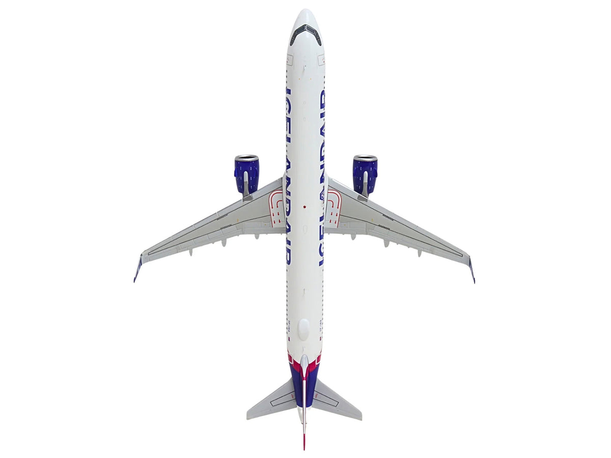 Airbus A321neo Commercial Aircraft "Icelandair" (TF-IAA) White with Blue and Pink Tail "Gemini 200" Series 1/200 Diecast Model