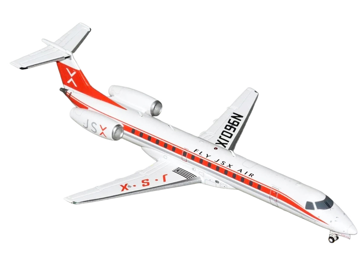 Embraer ERJ-145 Commercial Aircraft "JSX" (N960JX) White with Red Stripes "Gemini 200" Series 1/200 Diecast Model Airplane