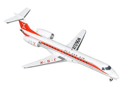 Embraer ERJ-145 Commercial Aircraft "JSX" (N960JX) White with Red Stripes "Gemini 200" Series 1/200 Diecast Model Airplane