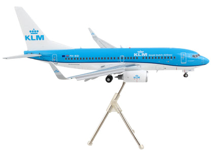 Boeing 737-700 Commercial Aircraft with Flaps Down "KLM Royal Dutch Airlines" Blue with White Tail "Gemini 200" Series 1/200 Diecast Model Airplane