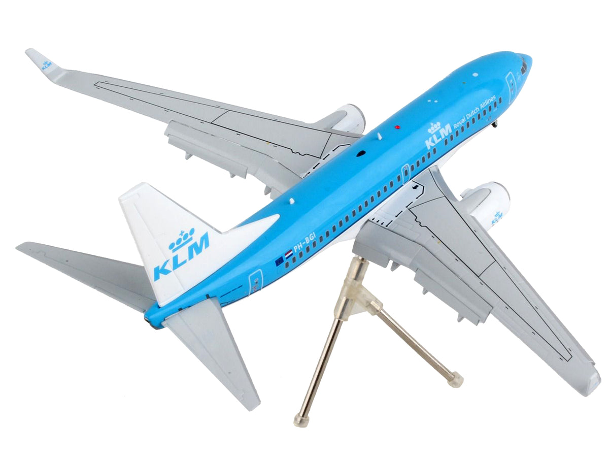 Boeing 737-700 Commercial Aircraft with Flaps Down "KLM Royal Dutch Airlines" Blue with White Tail "Gemini 200" Series 1/200 Diecast Model Airplane