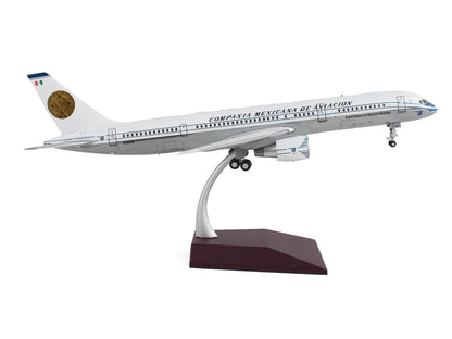Boeing 757-200 Commercial Aircraft "Mexicana Retro Livery" (N380RM) White with Tail Graphics "Gemini 200" Series 1/200 Diecast Model Airplane