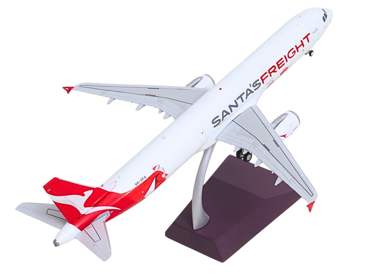 Airbus A321P2F Commercial Aircraft "Qantas Freight - Santa’s Freight" (VH-XF4) White with Graphics and Red Tail "Gemini 200" Series 1/200 Diecast Model
