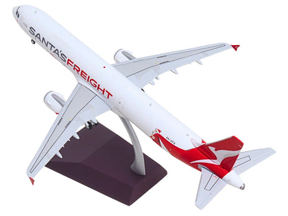 Airbus A321P2F Commercial Aircraft "Qantas Freight - Santa’s Freight" (VH-XF4) White with Graphics and Red Tail "Gemini 200" Series 1/200 Diecast Model