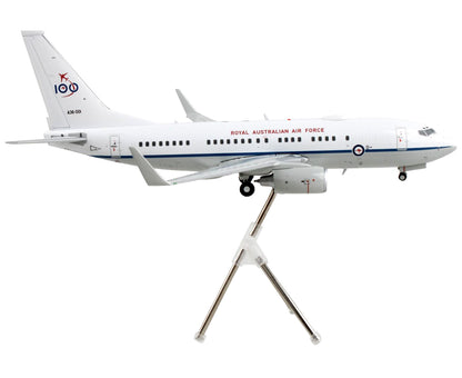 Boeing 737-700 Transport Aircraft "Royal Australian Air Force 100th Anniversary - A36-001" White and Gray "Gemini 200" Series 1/200 Diecast Model Airplane