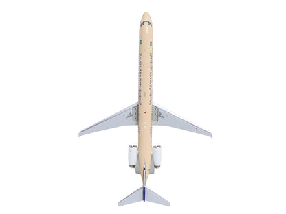 McDonnell Douglas MD-90 Commercial Aircraft "Saudia Airlines" (HZ-API) Beige with Blue Tail "Gemini 200" Series 1/200 Diecast Model