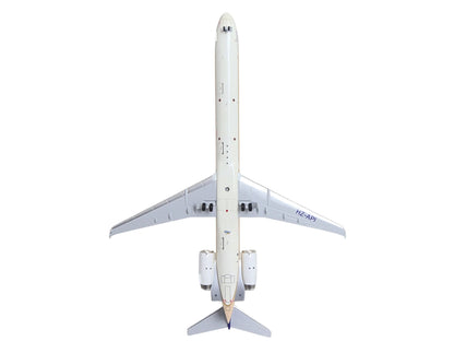 McDonnell Douglas MD-90 Commercial Aircraft "Saudia Airlines" (HZ-API) Beige with Blue Tail "Gemini 200" Series 1/200 Diecast Model