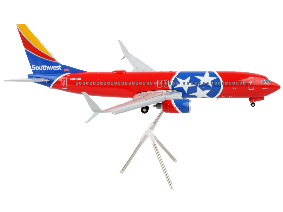 Boeing 737-800 Commercial Aircraft with Flaps Down "Southwest Airlines - Tennessee One" Tennessee Flag Livery "Gemini 200" Series 1/200 Diecast Model Airplane