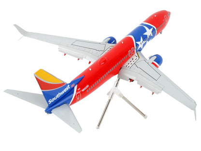 Boeing 737-800 Commercial Aircraft with Flaps Down "Southwest Airlines - Tennessee One" Tennessee Flag Livery "Gemini 200" Series 1/200 Diecast Model Airplane