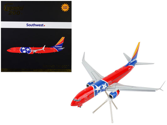 Boeing 737-800 Commercial Aircraft with Flaps Down "Southwest Airlines - Tennessee One" Tennessee Flag Livery "Gemini 200" Series 1/200 Diecast Model Airplane