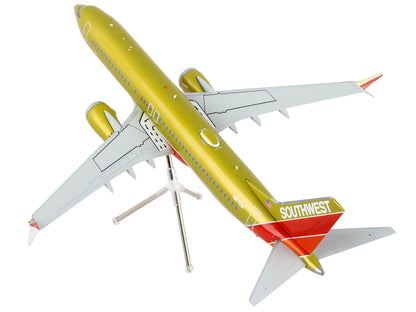 Boeing 737 MAX 8 Commercial Aircraft "Southwest Airlines" Gold and Red "Gemini 200" Series 1/200 Diecast Model Airplane