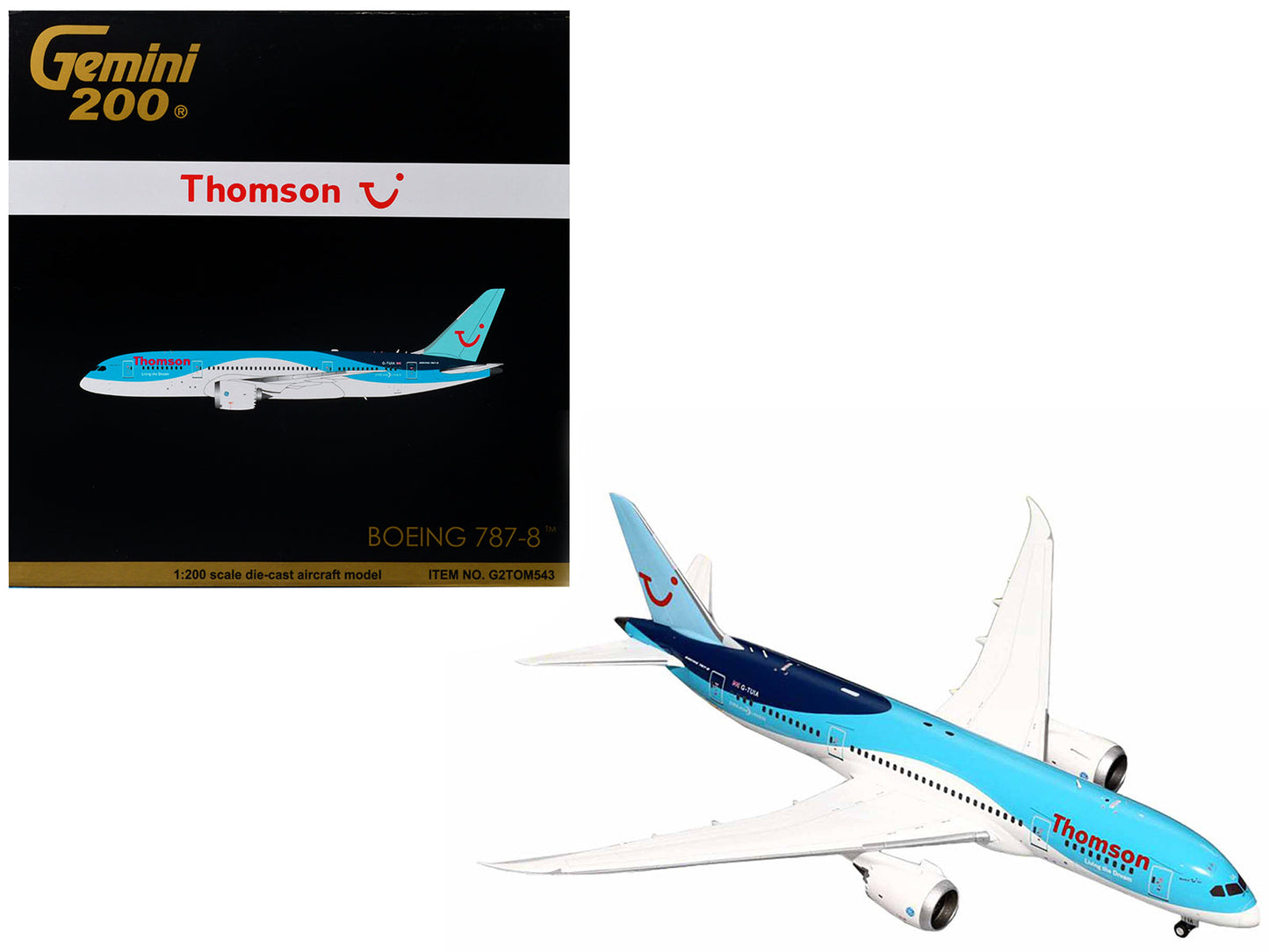 Boeing 787-8 Commercial Aircraft "Thomson - TUI Airways" Blue and White "Gemini 200" Series 1/200 Diecast Model Airplane