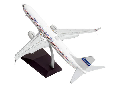 Boeing 737-900ER Commercial Aircraft with Flaps Down "Continental Airlines - United Airlines" (N75435) White with Red and Blue Stripes "Gemini 200" Series 1/200 Diecast Model Airplane
