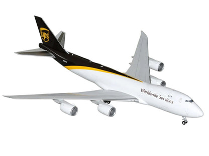 Boeing 747-8F Commercial Aircraft "UPS Worldwide Services" (N607UP) White with Brown Tail "Gemini 200" Series 1/200 Diecast Model