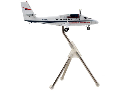 De Havilland DHC-6-300 Commercial Aircraft "Allegheny Airlines" White with Blue Stripes "Gemini 200" Series 1/200 Diecast Model Airplane