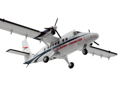 De Havilland DHC-6-300 Commercial Aircraft "Allegheny Airlines" White with Blue Stripes "Gemini 200" Series 1/200 Diecast Model Airplane