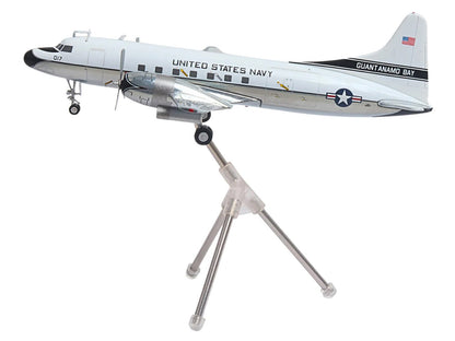 Convair C-131 Samaritan Transport Aircraft "United States Navy - NAS Guantanamo Bay" (141017) White and Gray "Gemini 200" Series 1/200 Diecast Model Airplane