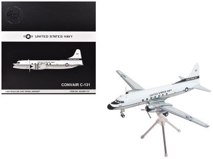 Convair C-131 Samaritan Transport Aircraft "United States Navy - NAS Guantanamo Bay" (141017) White and Gray "Gemini 200" Series 1/200 Diecast Model Airplane