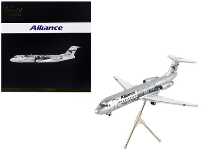 Fokker F70 Commercial Aircraft "Alliance Airlines - 100 Years First Flight from England" Silver Metallic "Gemini 200" Series 1/200 Diecast Model Airplane