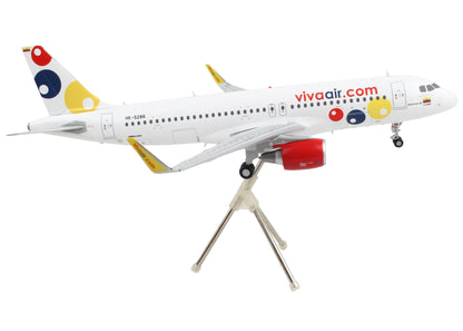 Airbus A320 Commercial Aircraft "Viva Air" White with Tail Graphics "Gemini 200" Series 1/200 Diecast Model Airplane