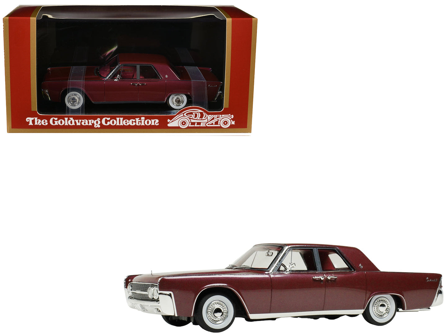 1962 Lincoln Continental Royal Red Metallic with Red Interior Limited Edition to 200 pieces Worldwide 1/43 Model Car